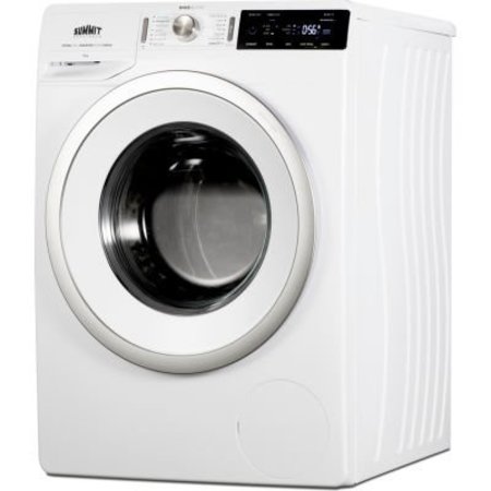 SUMMIT APPLIANCE. Summit Appliance Washer, 14 Wash Programs, 24in Wide, 208-240V, Built-In/Freestand Use, White SLW241W